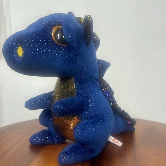Saffire Dragon Ty Beanie Boos Stuffed Plush - Picture 5 of 12